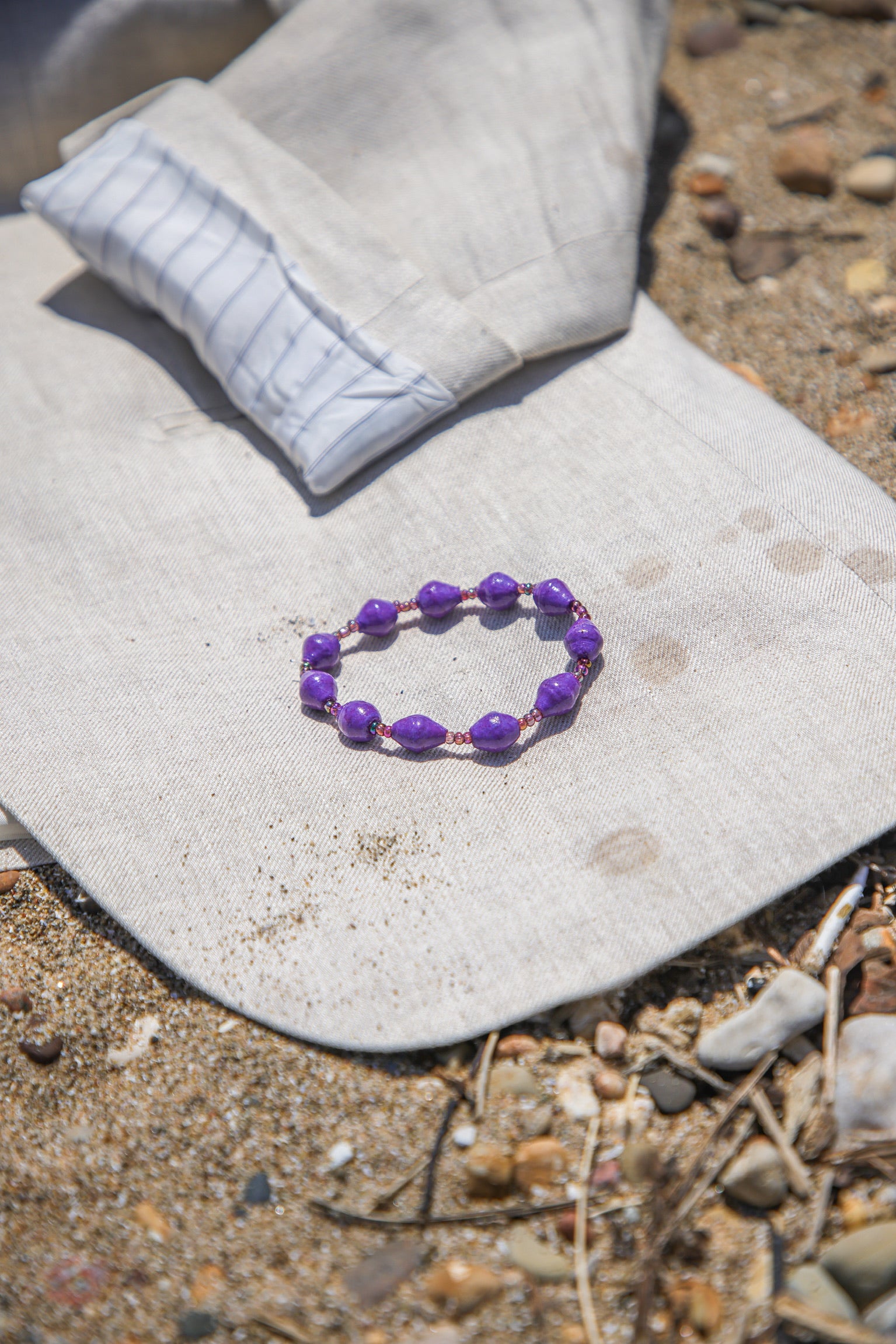 Lavender Rise – Uganda Paper Bead Bracelet